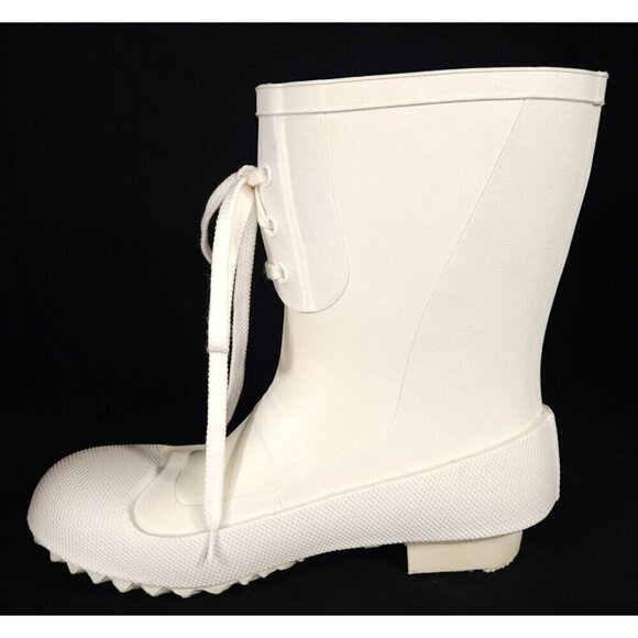 Jun Takahashi x Undercover Rain Boots Size L 9-9.5 42 Mens Ivory GRAIL! - Picture 7 of 13